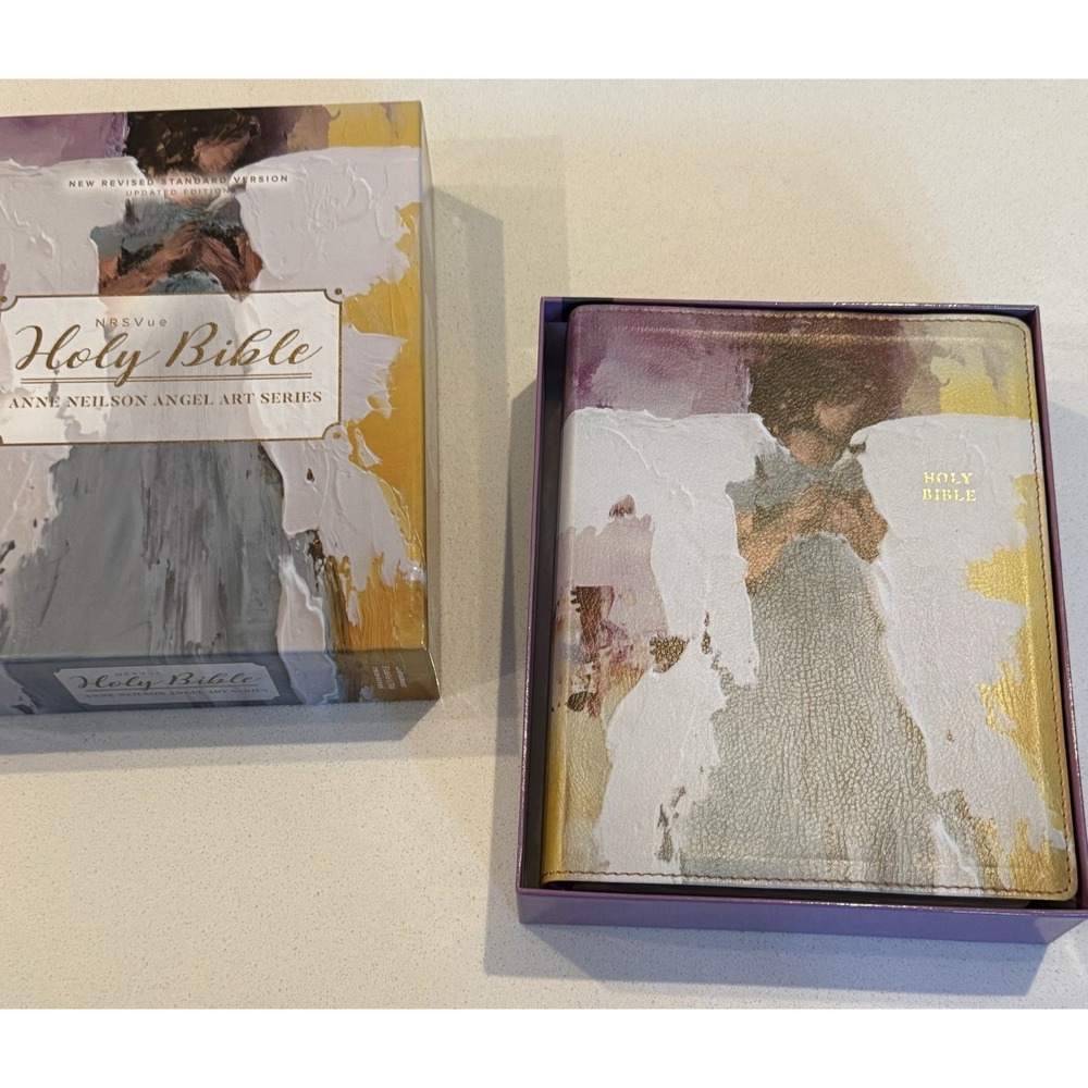 Nrsvue Holy Bible Anne Neilson Angel Art Series Leathersoft Multi-Purple New